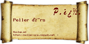 Peller Örs névjegykártya